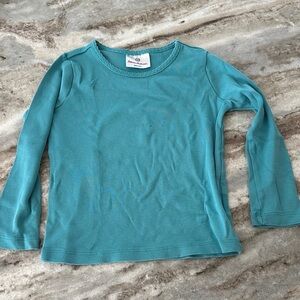 Hanna Andersson Teal Long Sleeve Kids Tee